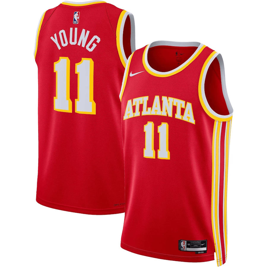 Atlanta Hawks Icon Edition Red NBA Jersey - Trae Young 11