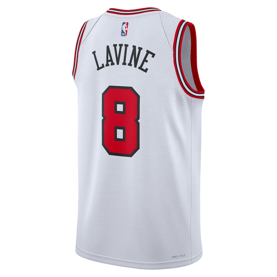 Chicago Bulls Association Edition White NBA Jersey - Zach LaVine 8