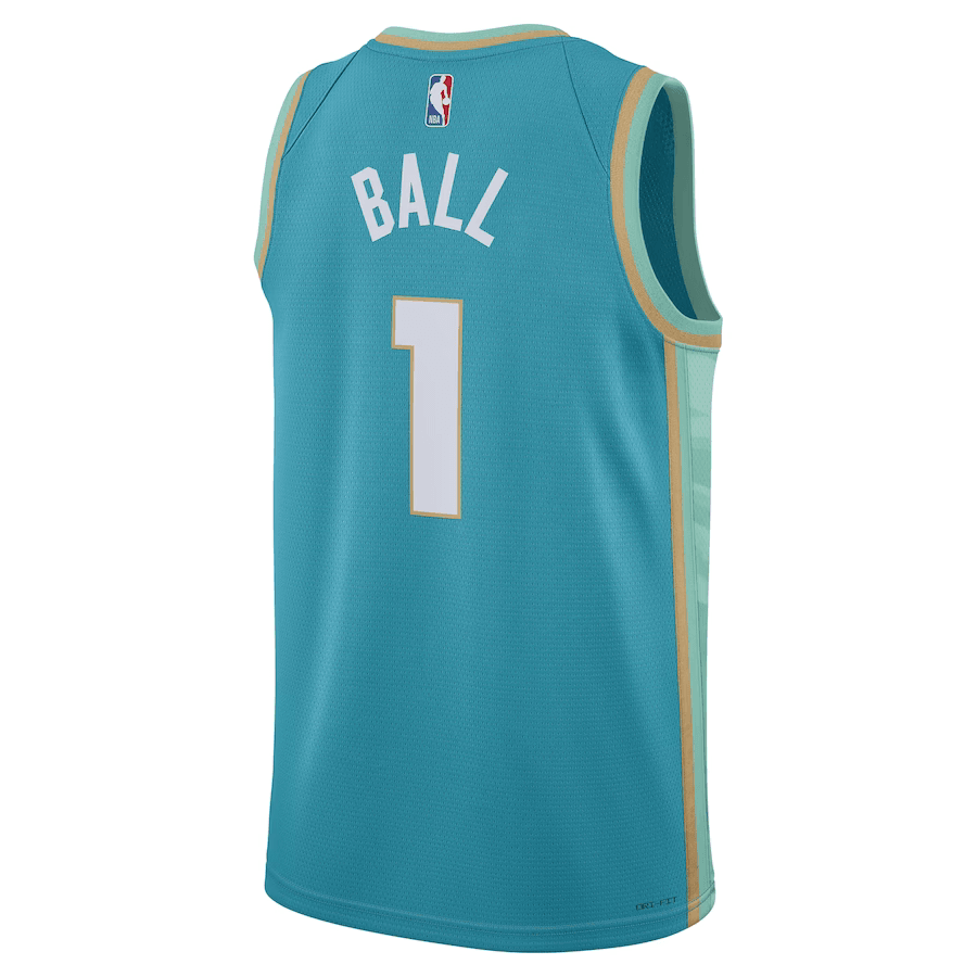 Charlotte Hornets City Edition 2023/24 LaMelo Ball 1 Jordan Teal NBA Jersey