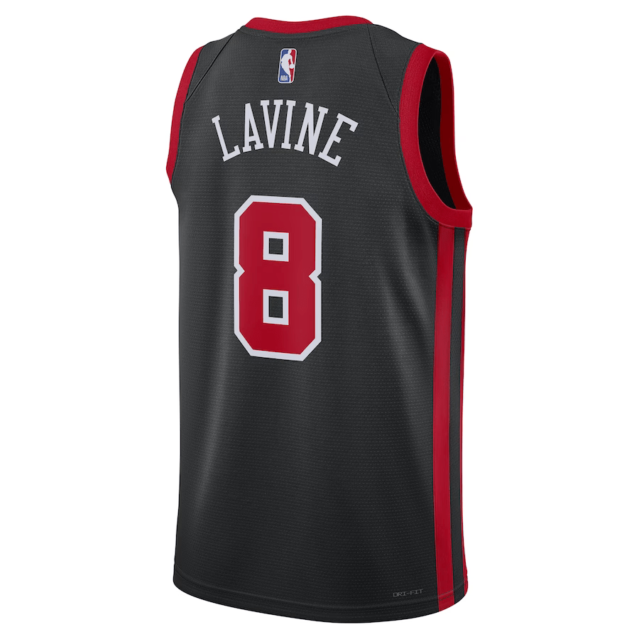 Chicago Bulls City Edition Black 2024 NBA Jersey - Zach LaVine 8