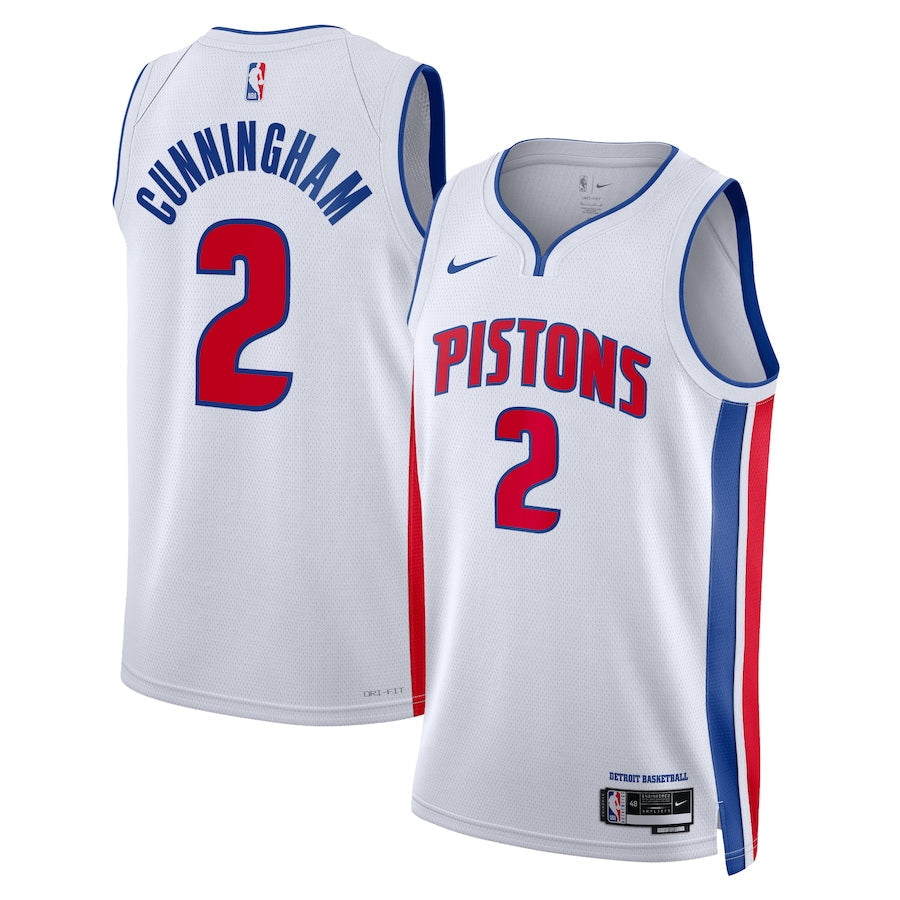 Detroit Pistons White NBA Jersey Cade Cunningham 2 - Association Edition