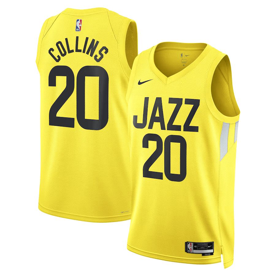 Utah Jazz John Collins 20 Gold NBA Jersey - Icon Edition