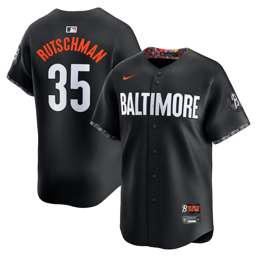 Baltimore Orioles Adley Rutschman 35 Black Alternate Limited MLB Jersey