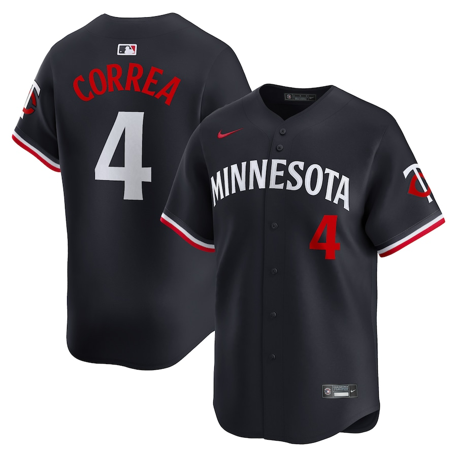 Minnesota Twins Carlos Correa 4 Navy Alternate Limited MLB Jersey