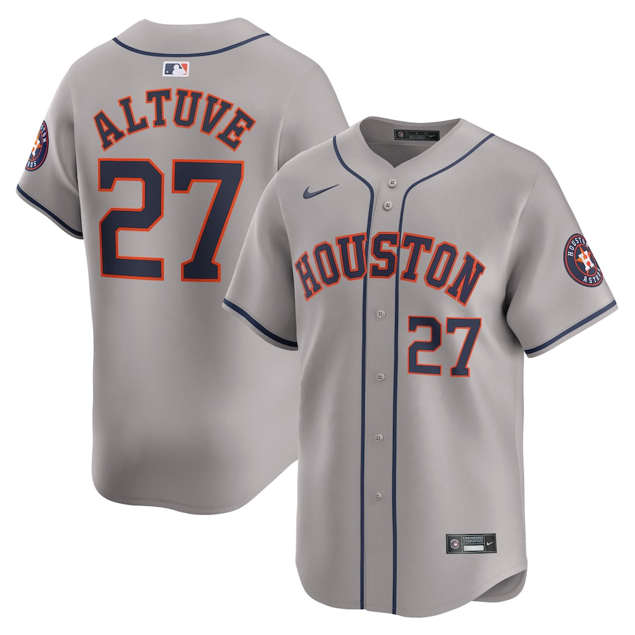 Houston Astros Jose Altuve 27 Gray Away Limited MLB Jersey