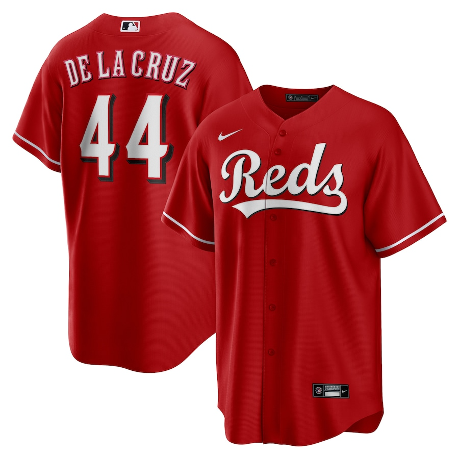 Cincinnati Reds Elly De La Cruz 44 Red Big & Tall Alternate Replica MLB Jersey