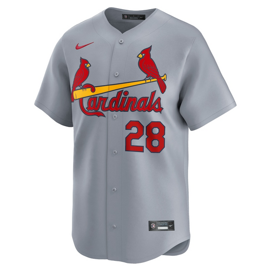 St. Louis Cardinals Nolan Arenado 28 Gray Away Limited MLB Jersey