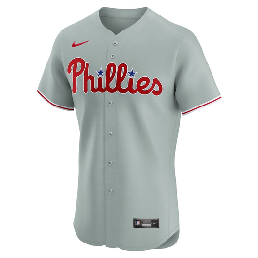 Philadelphia Phillies Trea Turner 7 Gray Road Elite MLB Jersey