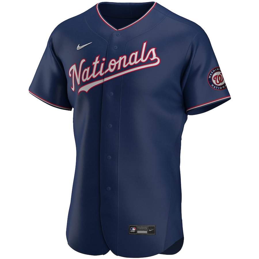 Washington Nationals Navy Alternate Authentic Team MLB Jersey