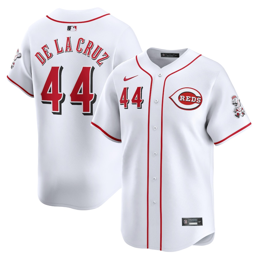 Cincinnati Reds Elly De La Cruz 44 White Home Limited MLB Jersey