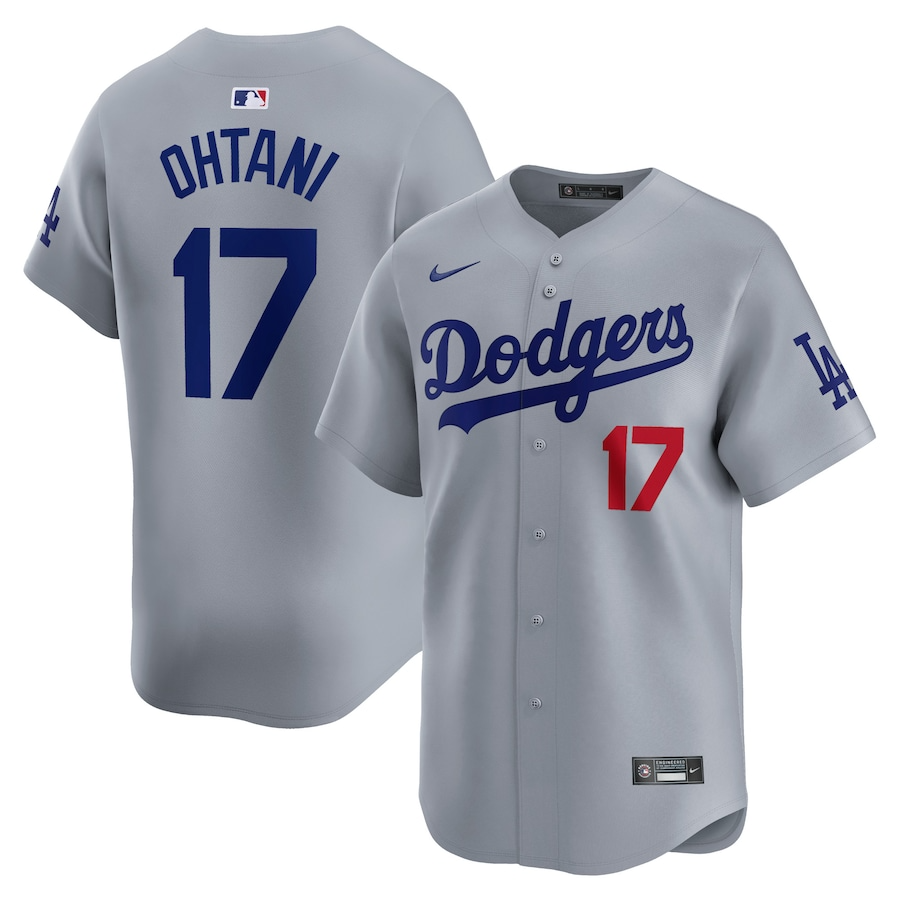 Los Angeles Dodgers Shohei Ohtani 17 Gray Away Limited MLB Jersey