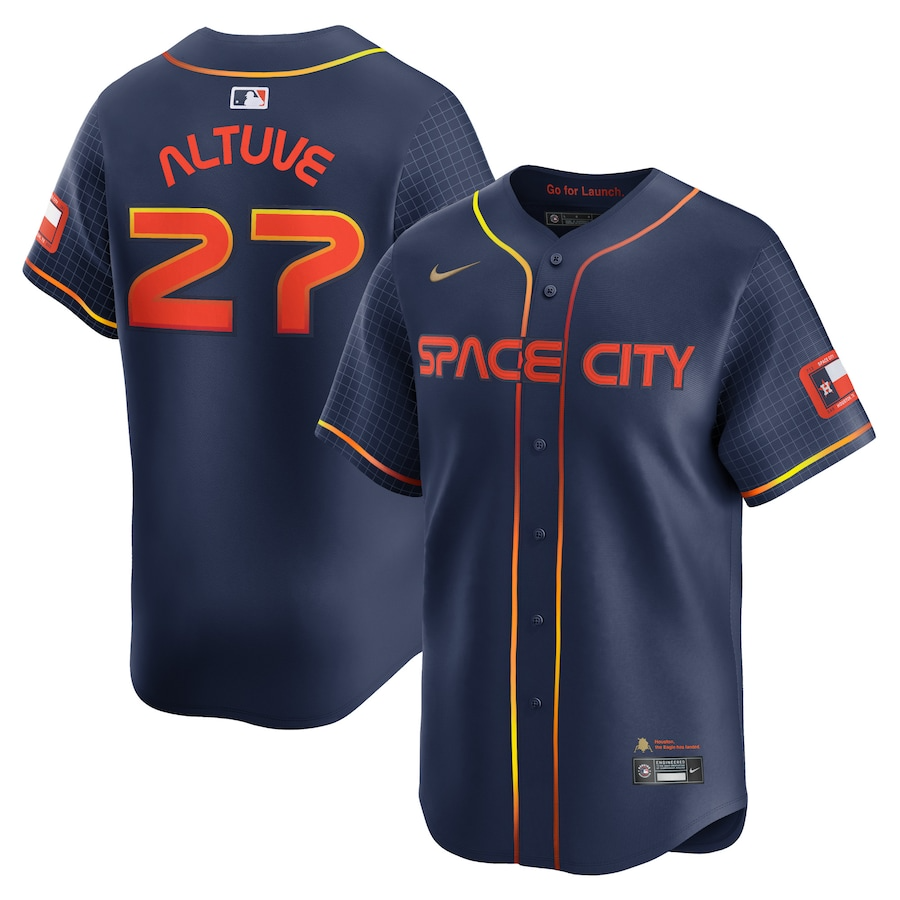 Houston Astros Jose Altuve 27 Navy City Connect Limited MLB Jersey