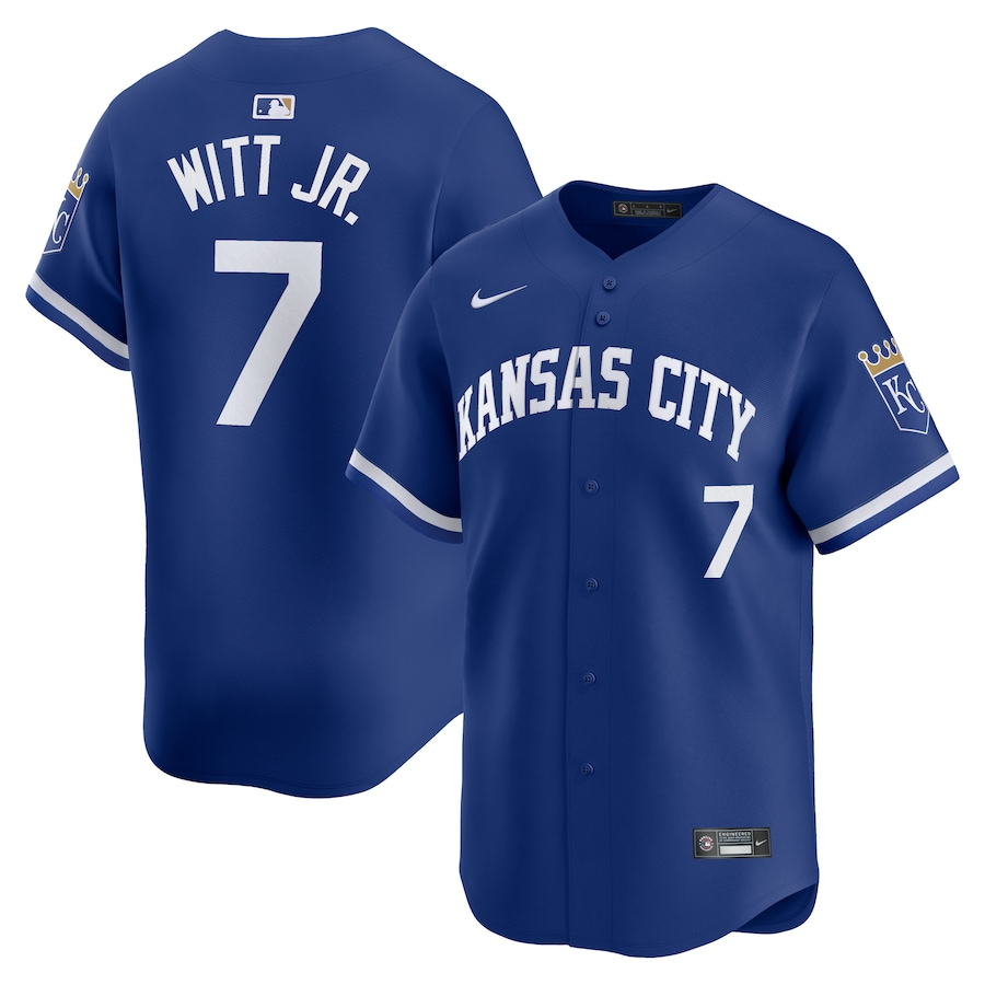 Kansas City Royals Bobby Witt Jr. 7 Royal Alternate Limited MLB Jersey