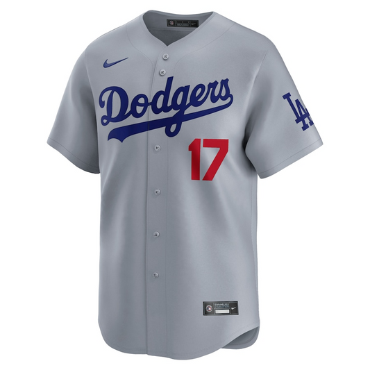 Los Angeles Dodgers Shohei Ohtani 17 Gray Away Limited MLB Jersey