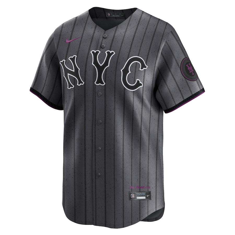 New York Mets Francisco Lindor 12 Graphite 2024 City Connect Limited MLB Jersey