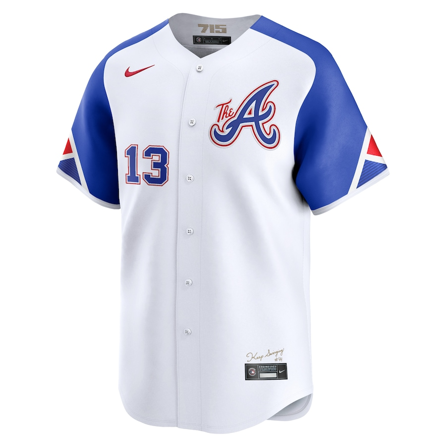 Atlanta Braves Ronald Acuña Jr. 13 White City Connect Limited MLB Jersey