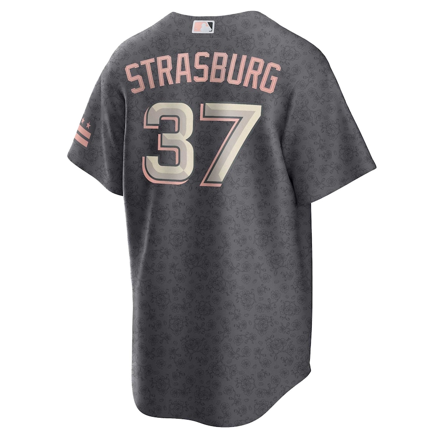 Washington Nationals Stephen Strasburg 37 Gray City Connect MLB Jersey