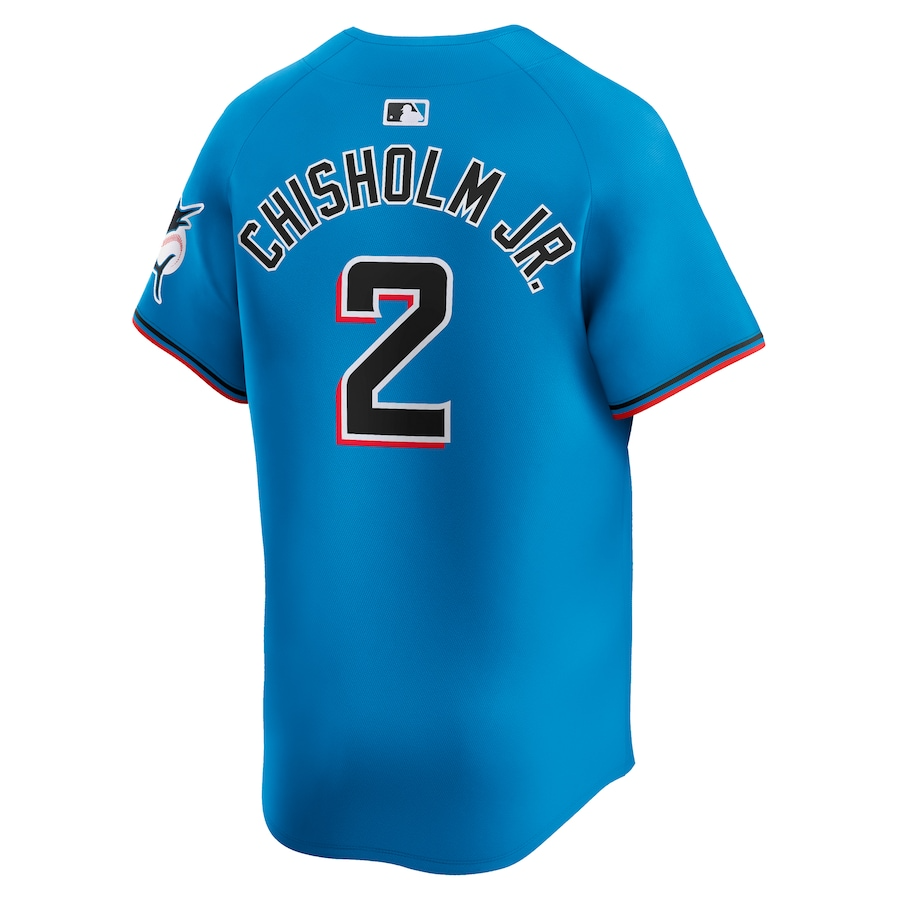 Miami Marlins Jazz Chisholm Jr. 2 Blue Alternate Limited MLB Jersey