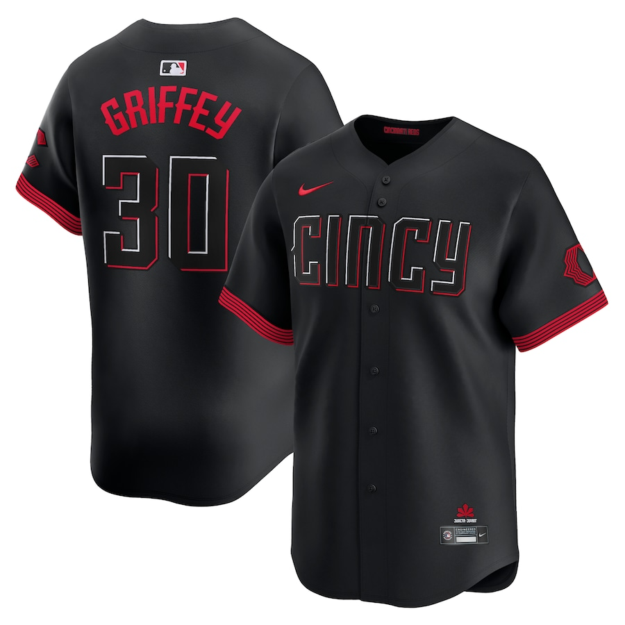 Cincinnati Reds Ken Griffey Jr. 30 Black City Connect Limited MLB Jersey