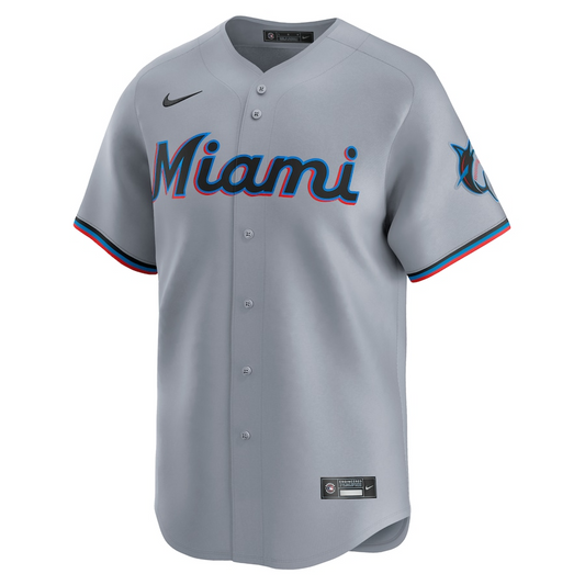 Miami Marlins Jazz Chisholm Jr. 2 Gray Road Limited MLB Jersey