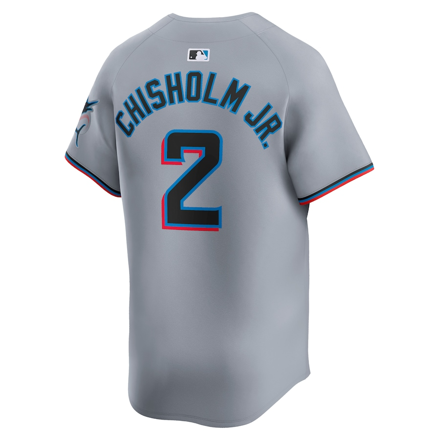 Miami Marlins Jazz Chisholm Jr. 2 Gray Road Limited MLB Jersey