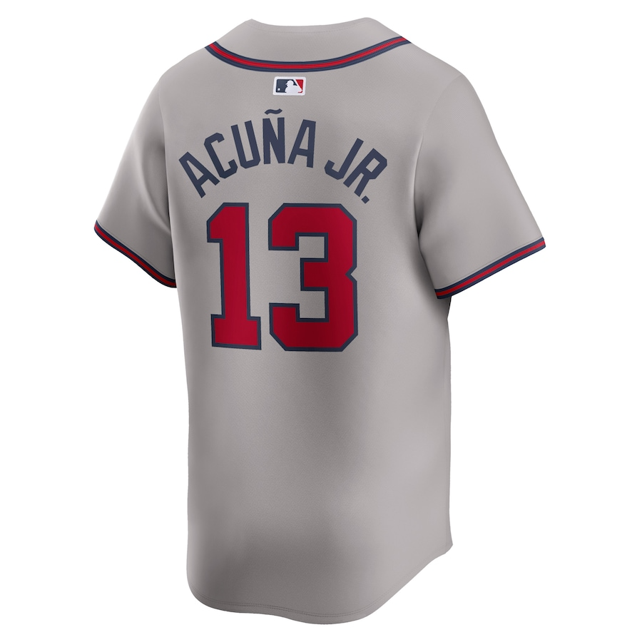 Atlanta Braves Ronald Acuña Jr. 13 Gray Away Limited MLB Jersey