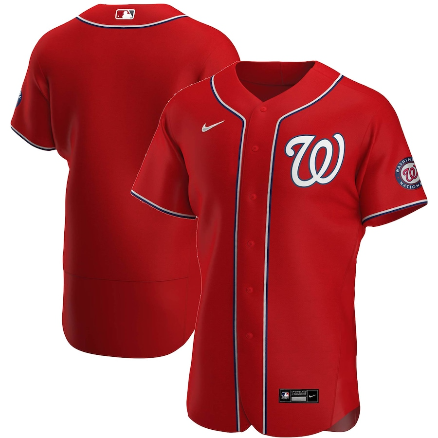 Washington Nationals Red Alternate Authentic Team MLB Jersey