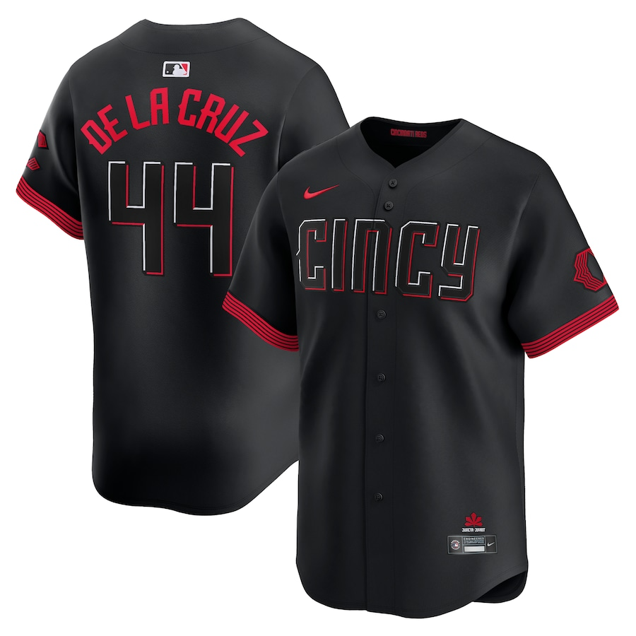 Cincinnati Reds Elly De La Cruz 44 Black Home Limited MLB Jersey