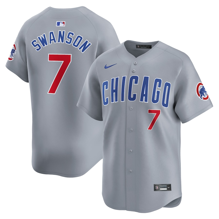 Chicago Cubs Dansby Swanson 7 Gray Road Limited MLB Jersey