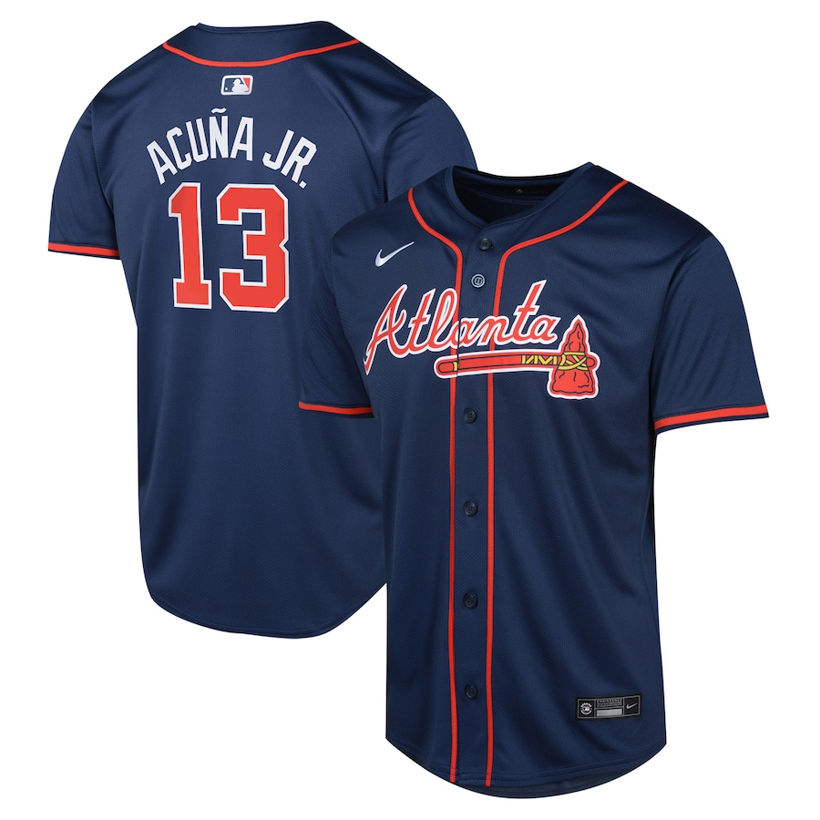 Atlanta Braves Ronald Acuña Jr. 13 Navy Alternate Limited MLB Jersey