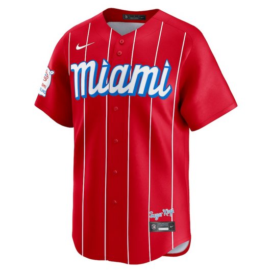 Miami Marlins Jazz Chisholm Jr. 2 Red City Connect Limited MLB Jersey