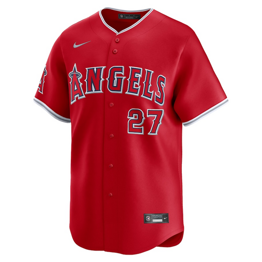 Los Angeles Angels Mike Trout 27 Red Alternate MBL Jersey