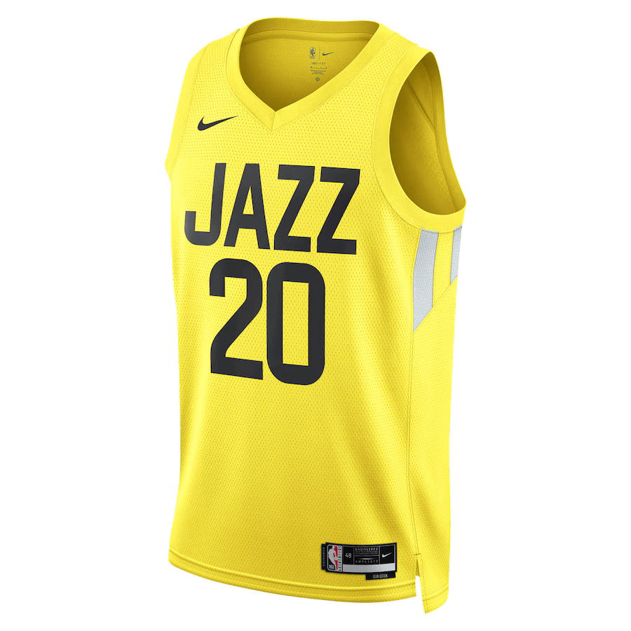 Utah Jazz John Collins 20 Gold NBA Jersey - Icon Edition