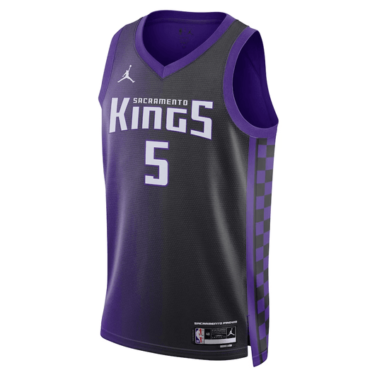 Sacramento Kings De'Aaron Fox 5 Jordan Purple NBA Jersey - Statement Edition