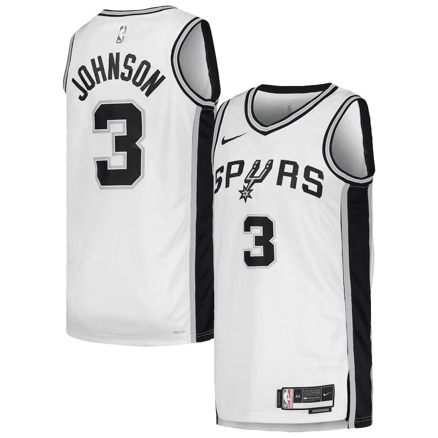 San Antonio Spurs Keldon Johnson 3 White NBA Jersey - Association Edition