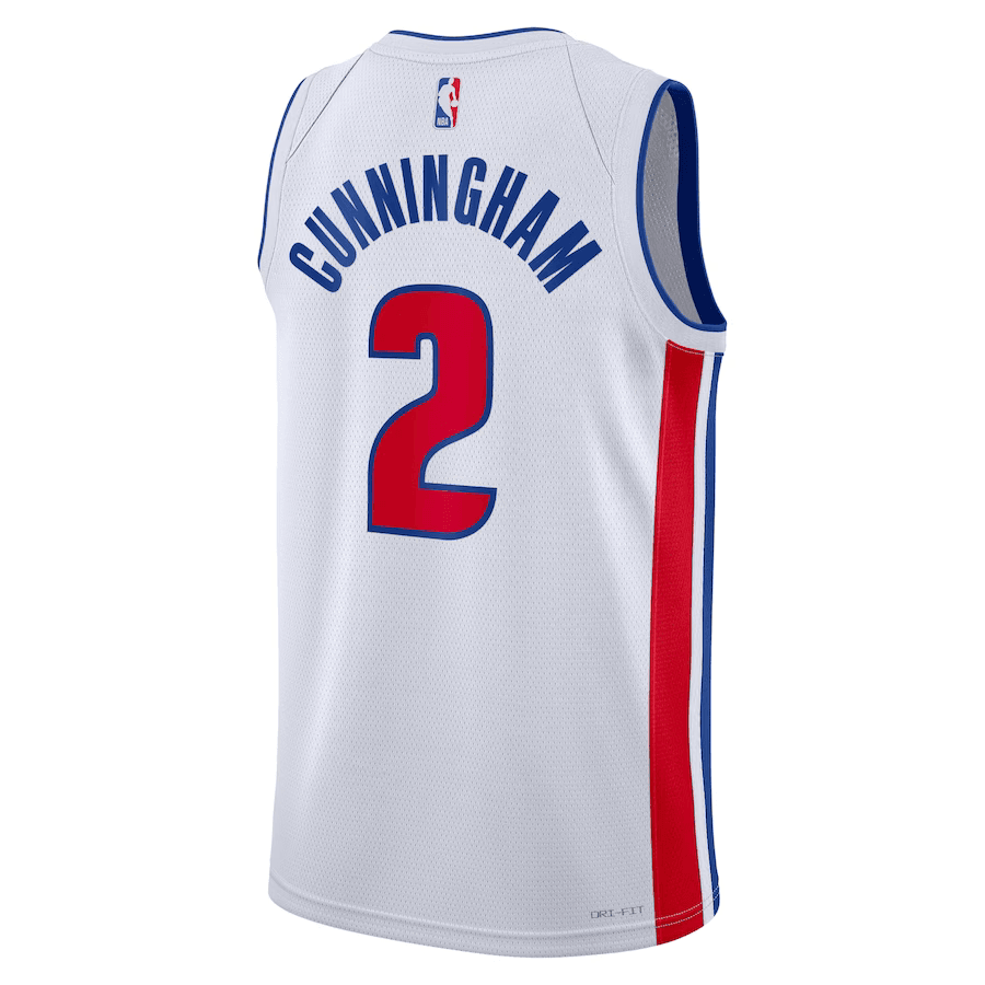 Detroit Pistons White NBA Jersey Cade Cunningham 2 - Association Edition