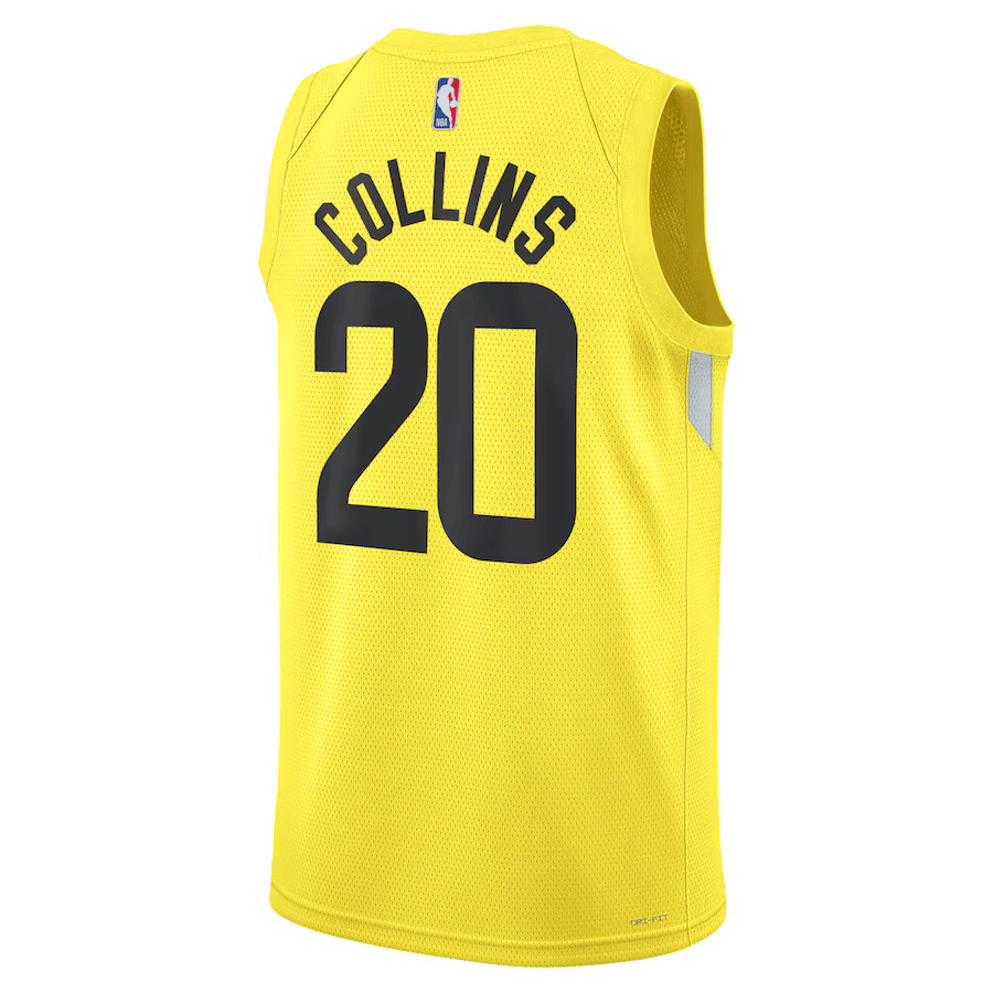 Utah Jazz John Collins 20 Gold NBA Jersey - Icon Edition