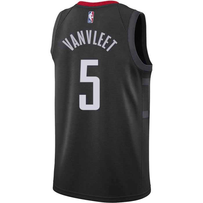 Houston Rockets Fred Vanvleet 5 Jordan Black NBA Jersey - Statement Edition