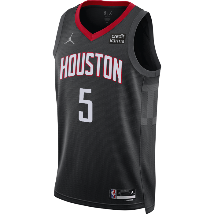 Houston Rockets Fred Vanvleet 5 Jordan Black NBA Jersey - Statement Edition