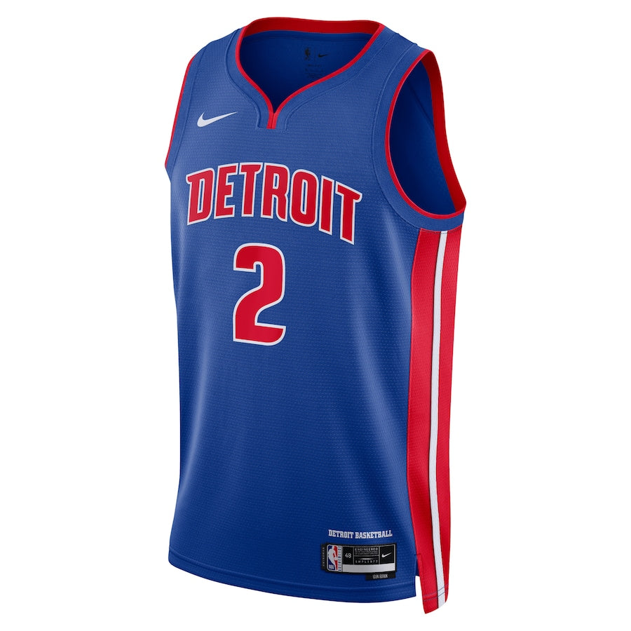 Detroit Pistons Cade Cunningham 2 Blue NBA Jersey - Icon Edition