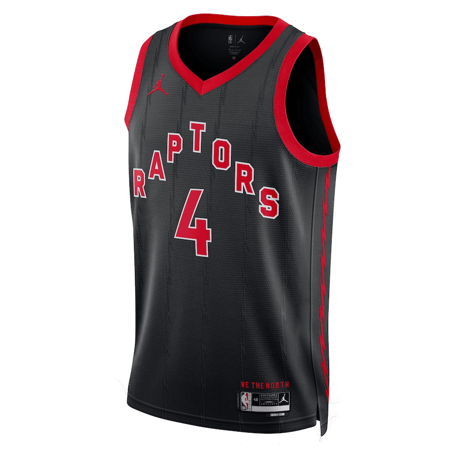 Toronto Raptors Statement Edition Black NBA Jersey - Scottie Barnes 4