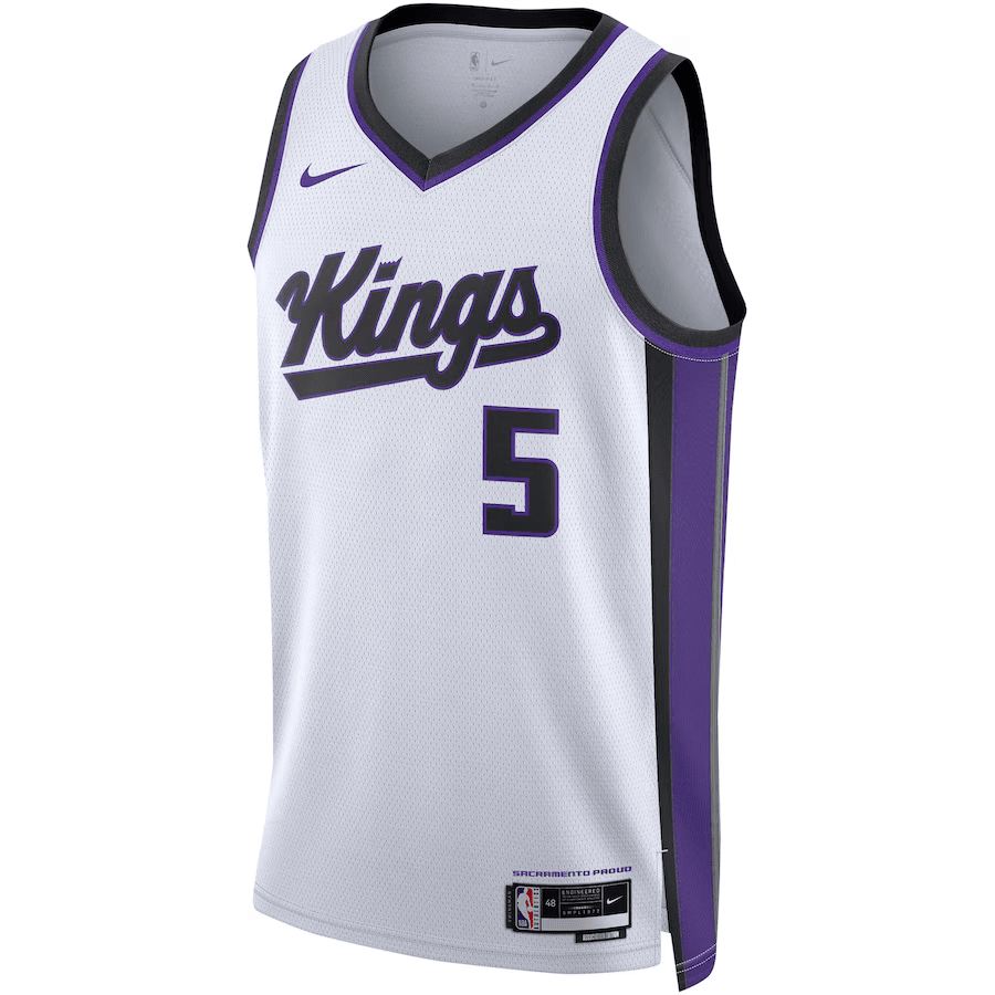 Sacramento Kings De'Aaron Fox 5 White NBA Jersey - Association Edition