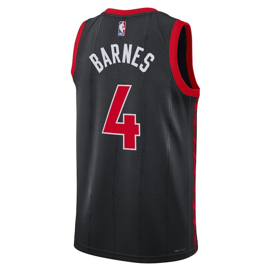 Toronto Raptors Statement Edition Black NBA Jersey - Scottie Barnes 4