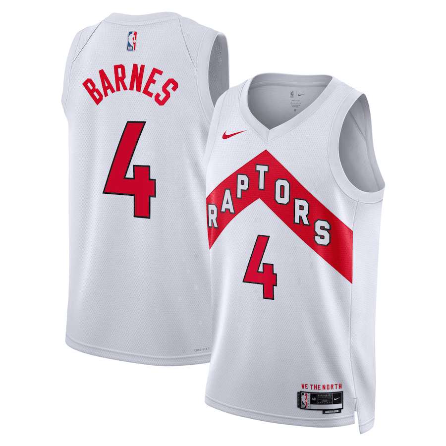 Toronto Raptors Association Edition White NBA Jersey - Scottie Barnes 4