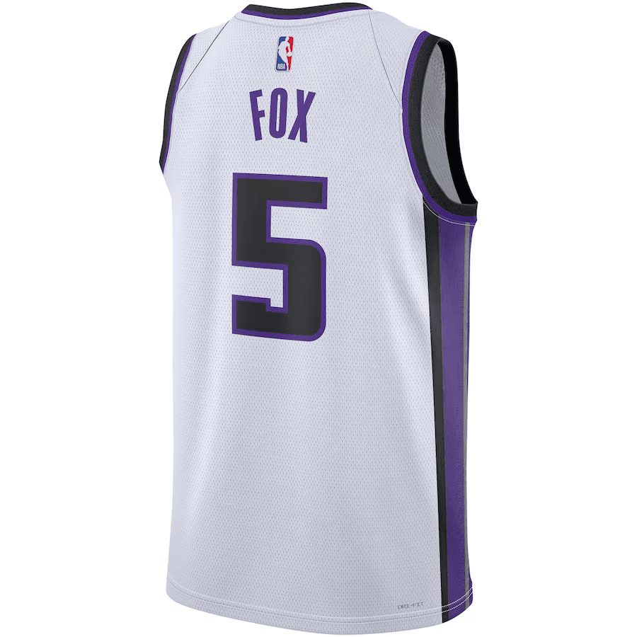 Sacramento Kings De'Aaron Fox 5 White NBA Jersey - Association Edition