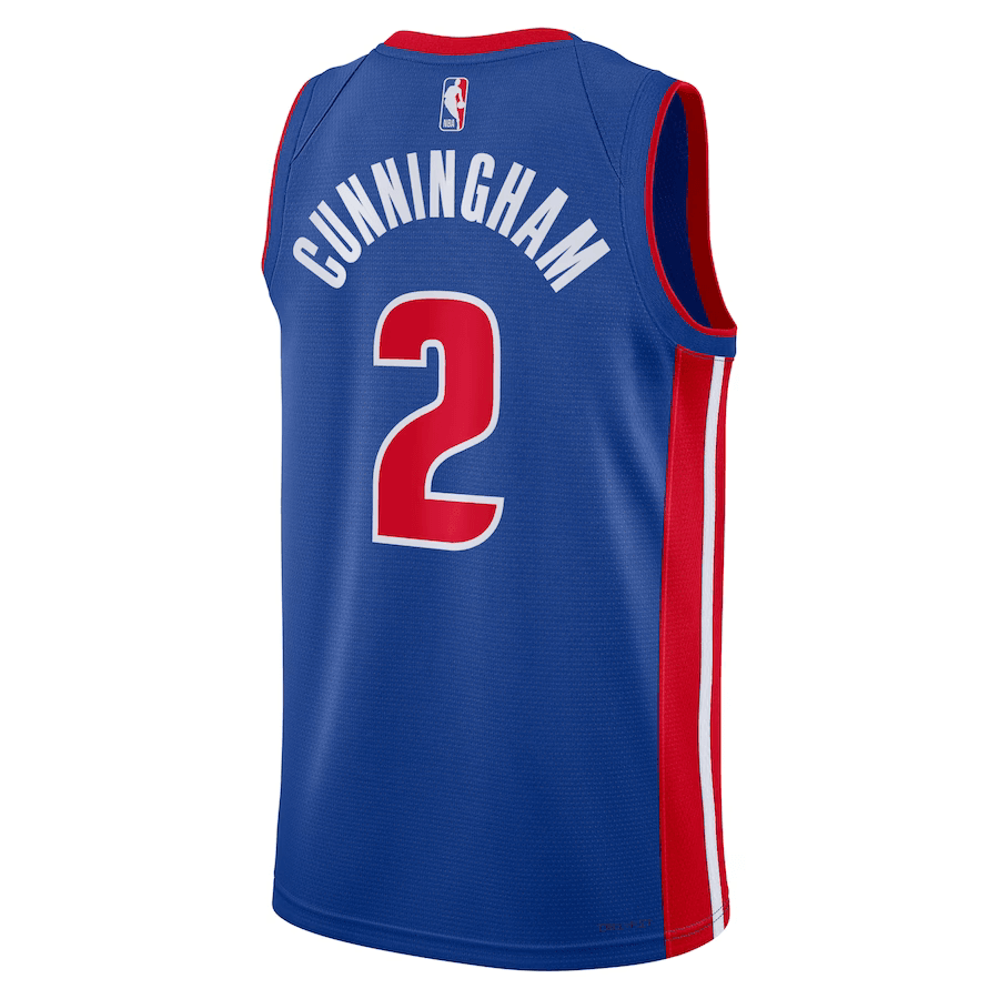 Detroit Pistons Cade Cunningham 2 Blue NBA Jersey - Icon Edition