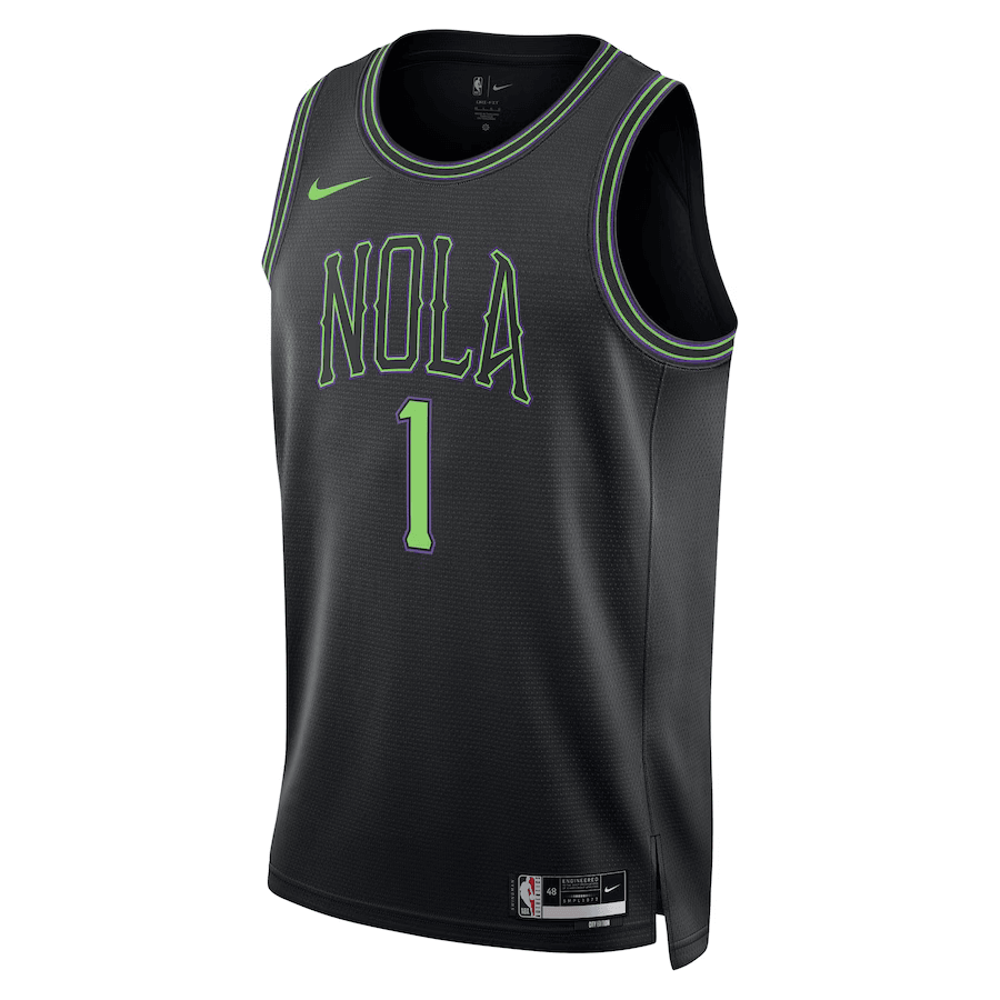 New Orleans Pelicans City Edition 2023/24 Black NBA Jersey - Zion Williamson