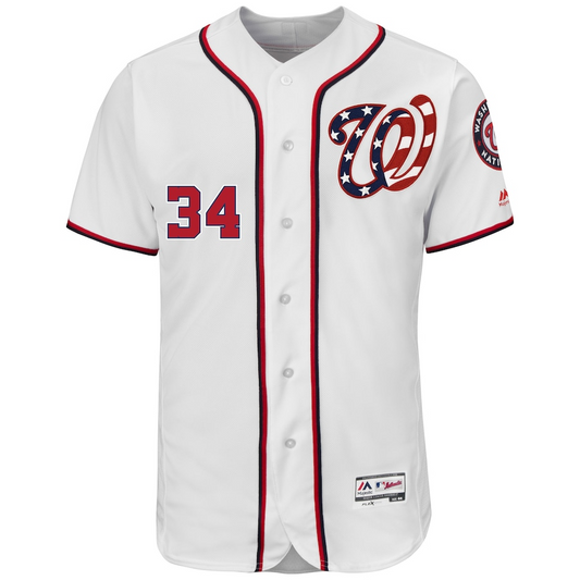 Washington Nationals Bryce Harper 34 Majestic White 2017 Flex Base Authentic MLB Jersey