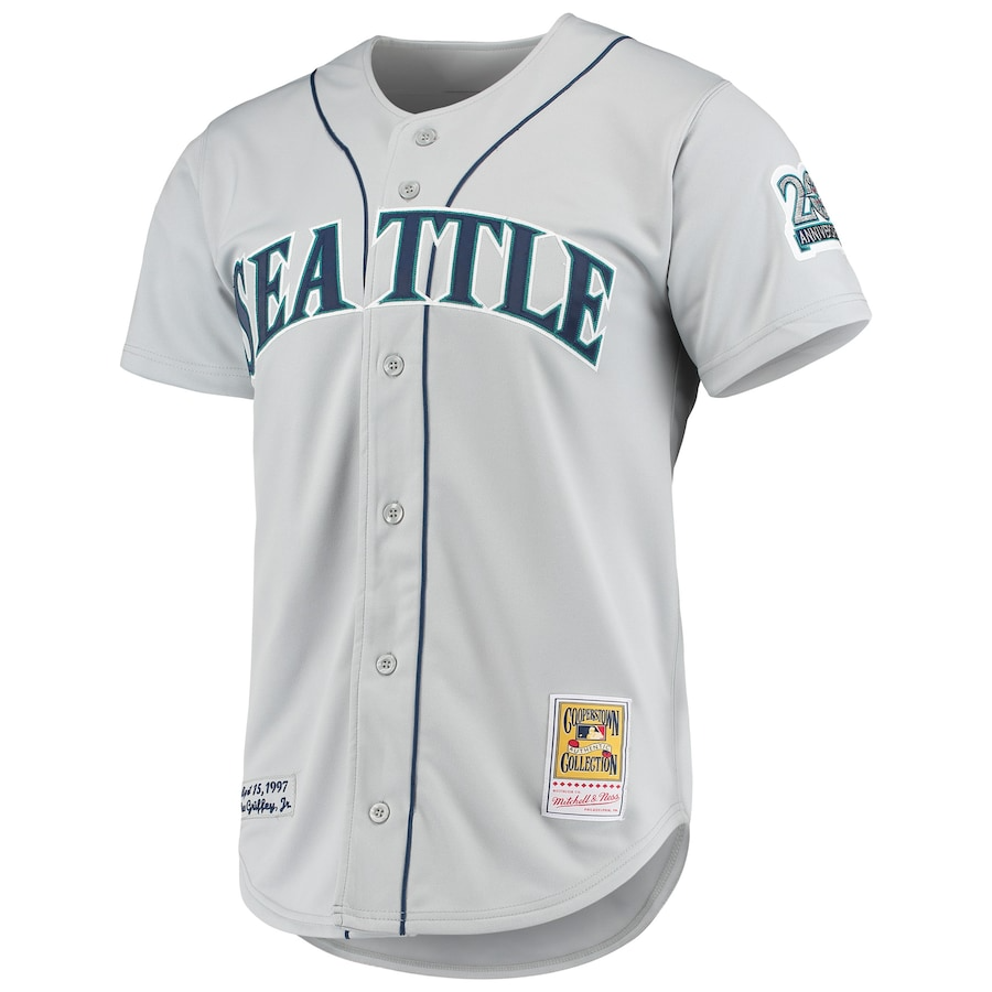 Seattle Mariners Ken Griffey Jr. Mitchell & Ness Gray 20th Anniversary Cooperstown MLB Jersey