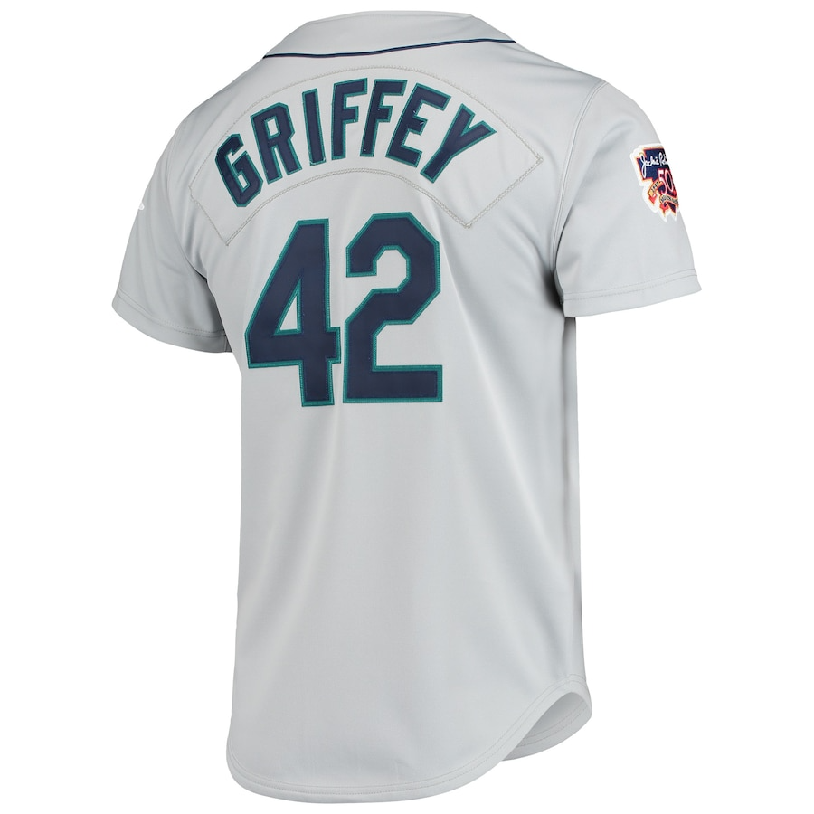 Seattle Mariners Ken Griffey Jr. Mitchell & Ness Gray 20th Anniversary Cooperstown MLB Jersey